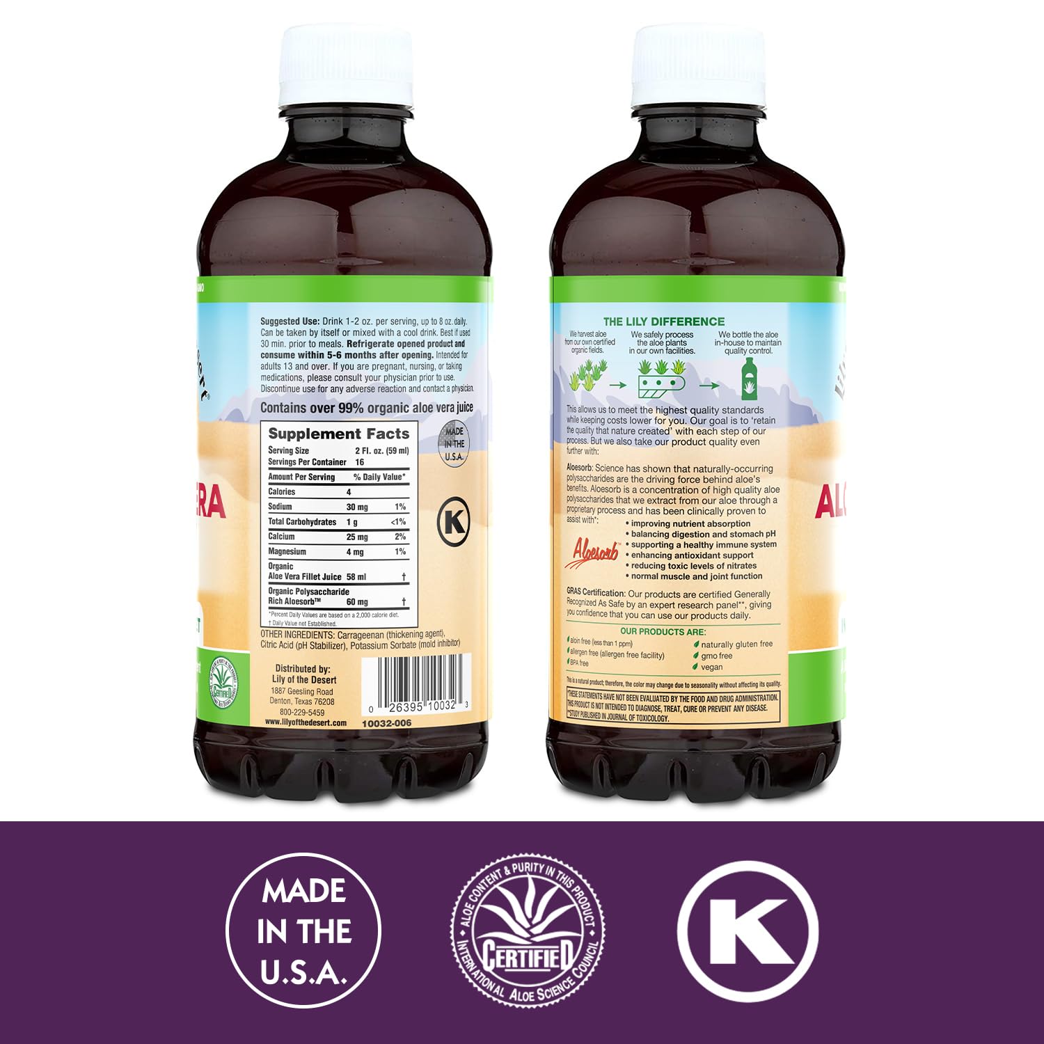 Inner Fillet Aloe Drink close-up highlighting purity and vitamins