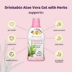Lily of the Desert Stomach Formula label highlights Aloesorb for bio-active benefits