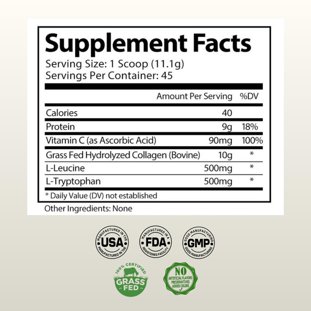 Scoop of Tri-Glow ready to blend into coffee or smoothie for steady energy.