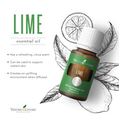 Lime essential oil diffuser drops preparing to refresh the air.