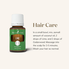 Diluted lime oil prepared for topical application on skin.