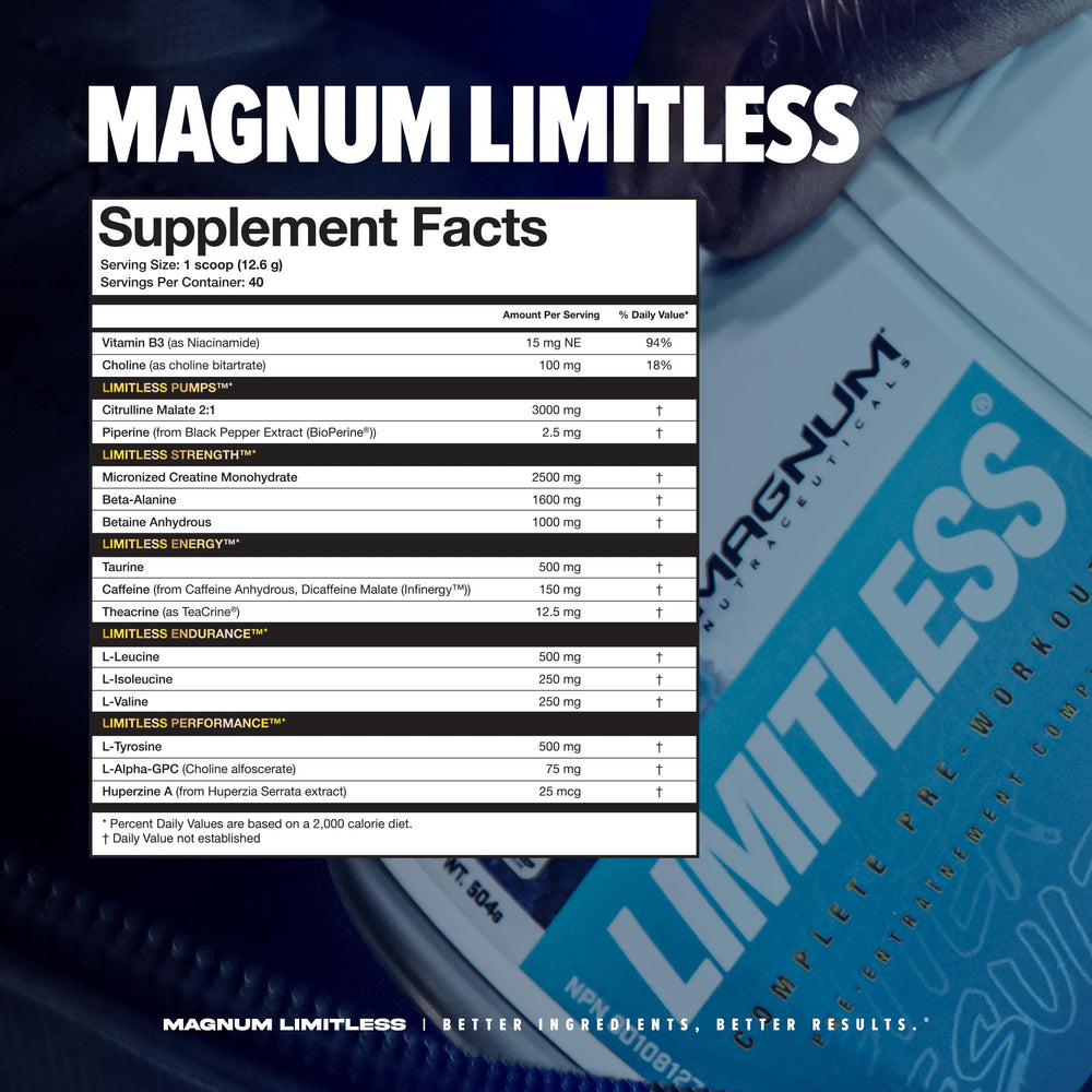 LIMITLESS Magnum Blue Raspberry Punch mix served after training