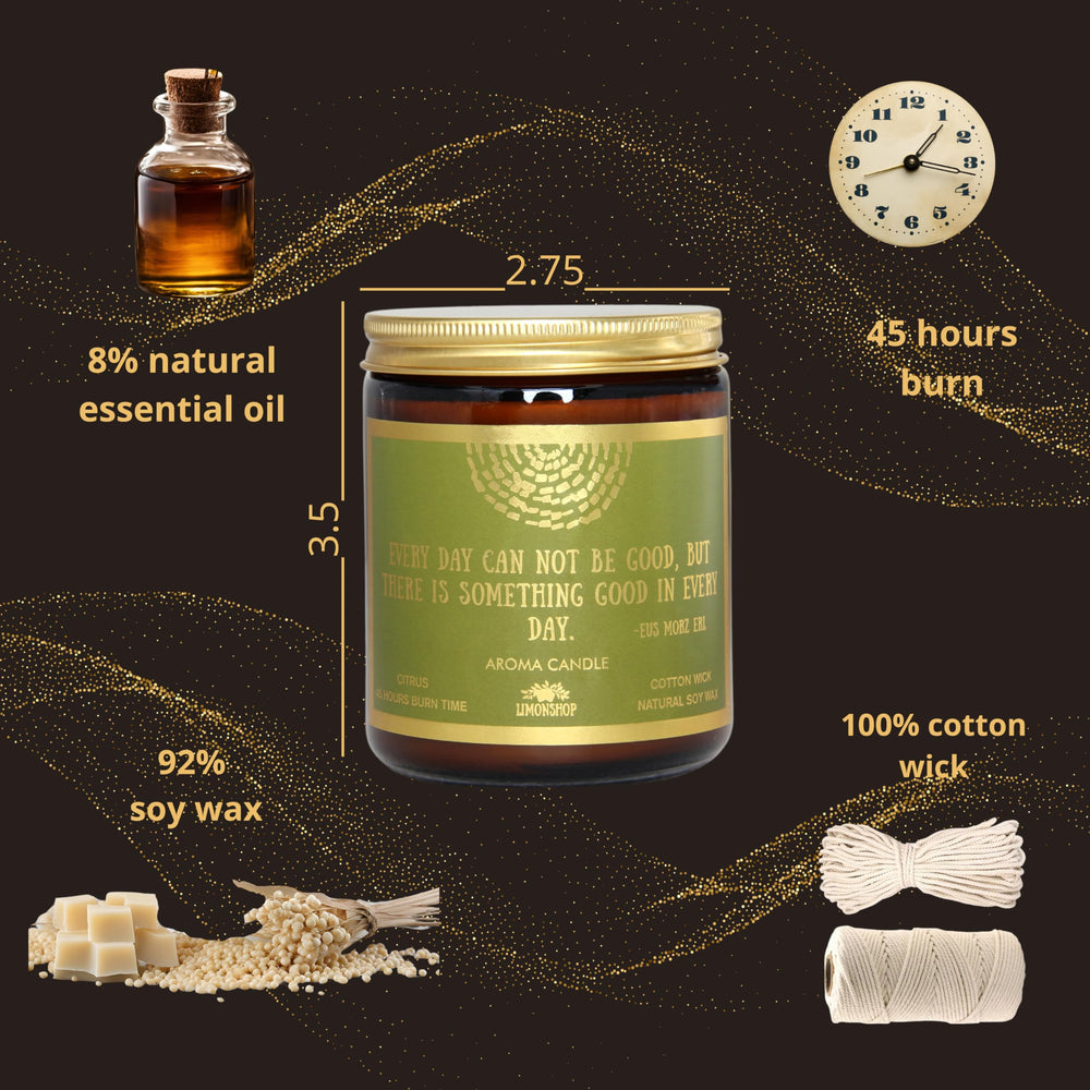 LIMONSHOP Aromatherapy Candle offering a citrus aroma to boost mood.