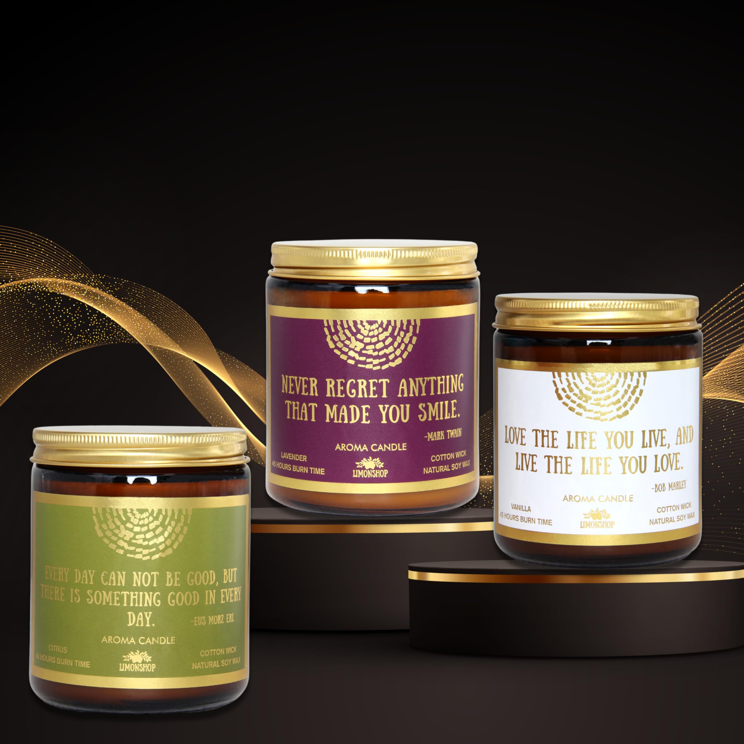 LIMONSHOP Citrus Candle for a cozy, inviting evening atmosphere.