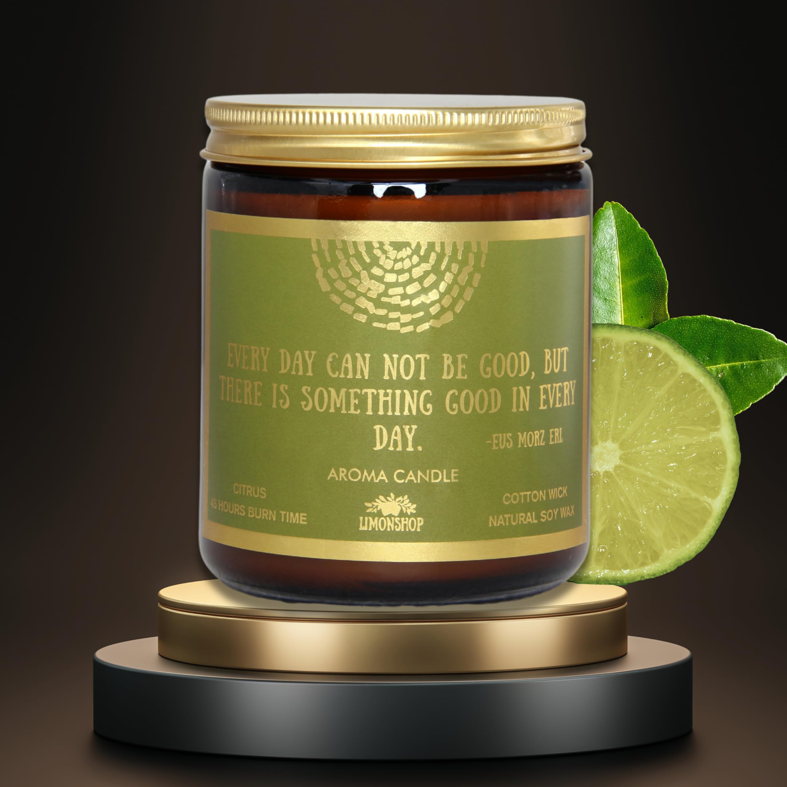 LIMONSHOP Home Scented Candle creating a warm ambience in any room.
