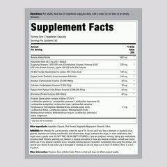 Lindberg Complete Digestant label close-up highlighting enzyme blend for digestion.