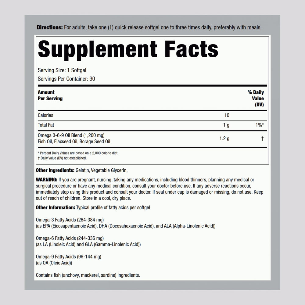 Lindberg Omega 3-6-9 softgels being poured for easy daily supplementation