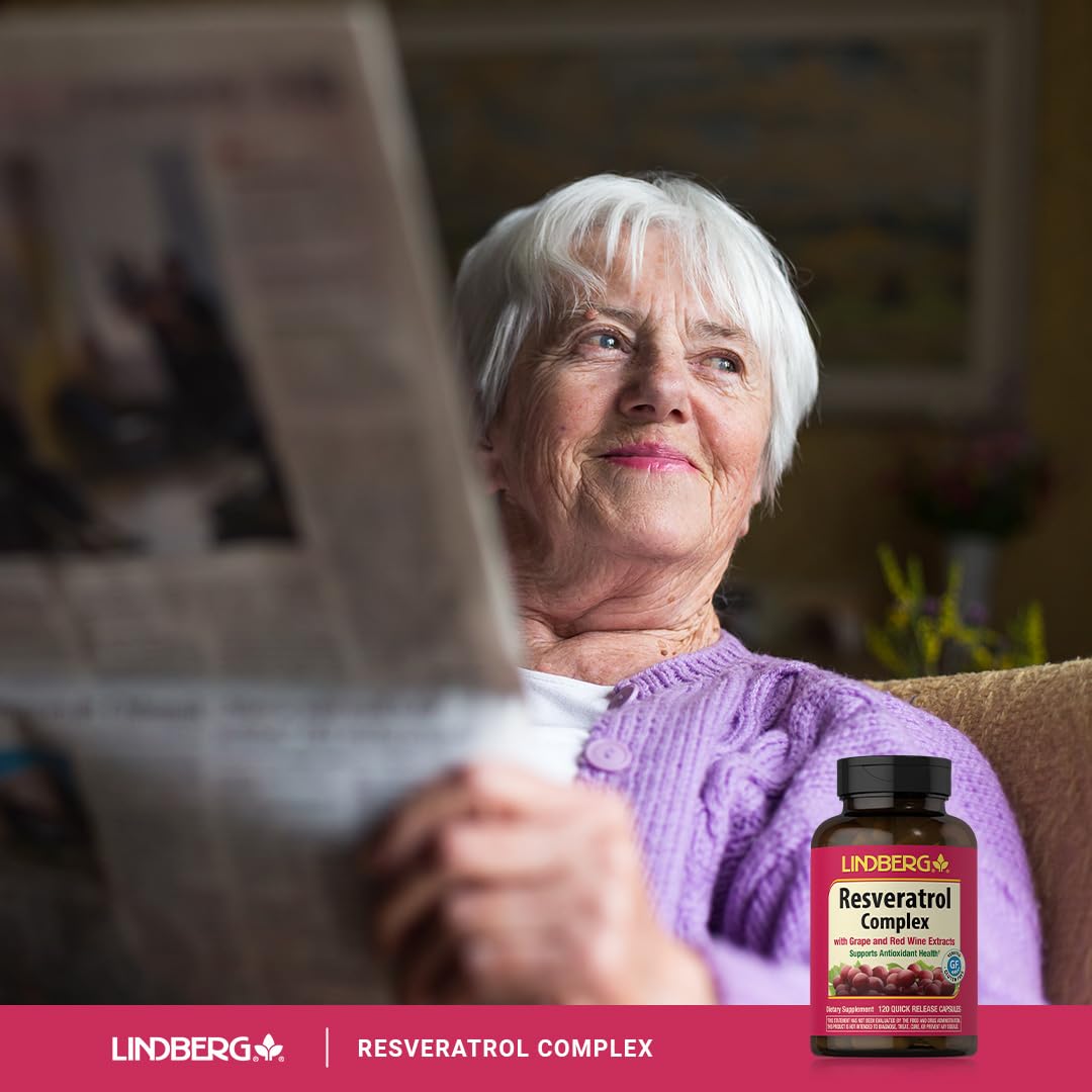 Lindberg Resveratrol red wine extract close-up emphasizing botanical blends.
