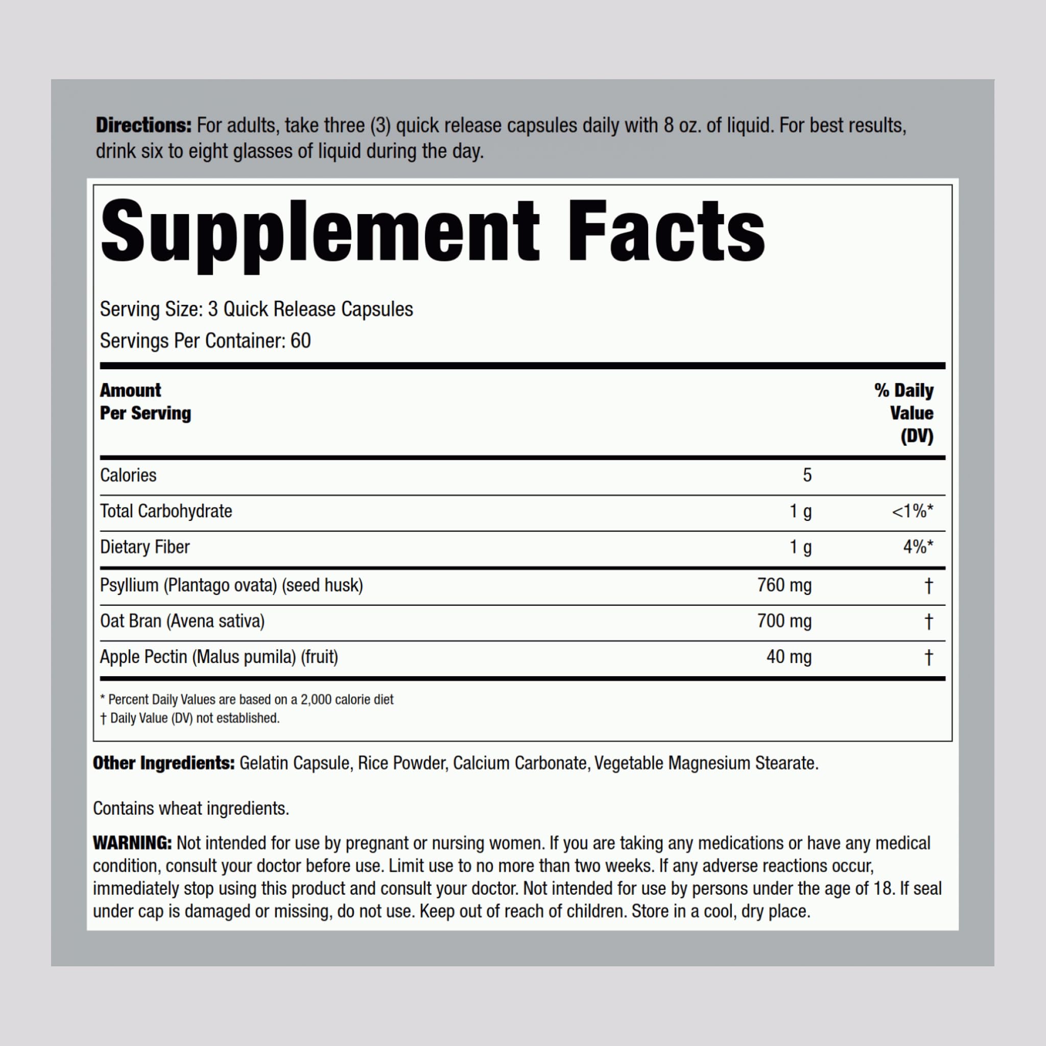 Lindberg Super Fiber capsules close-up, easy-to-swallow quick-release form.