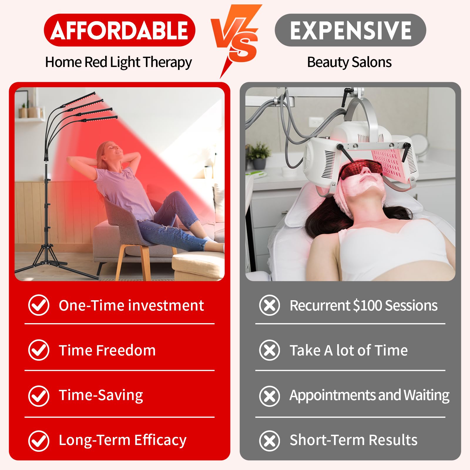 Linidcoud full-body treatment area suitable for convenient home therapy sessions.