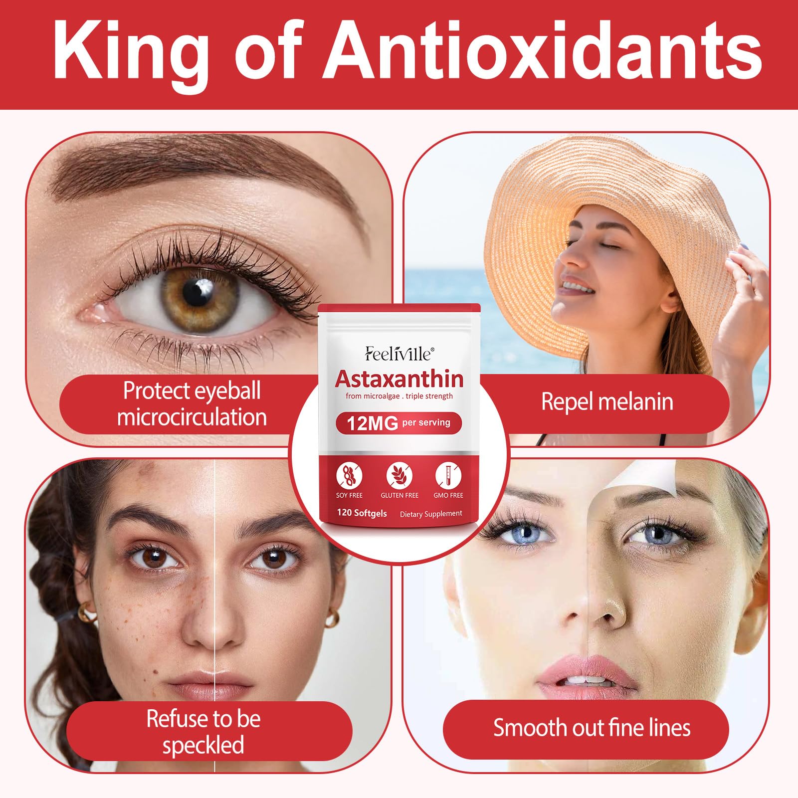 Linizanjiiy astaxanthin 12mg capsule — high-potency antioxidant for energy support.