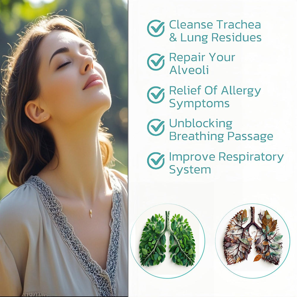 Linpel Breath Easy mist application demonstrates spray into the mouth.