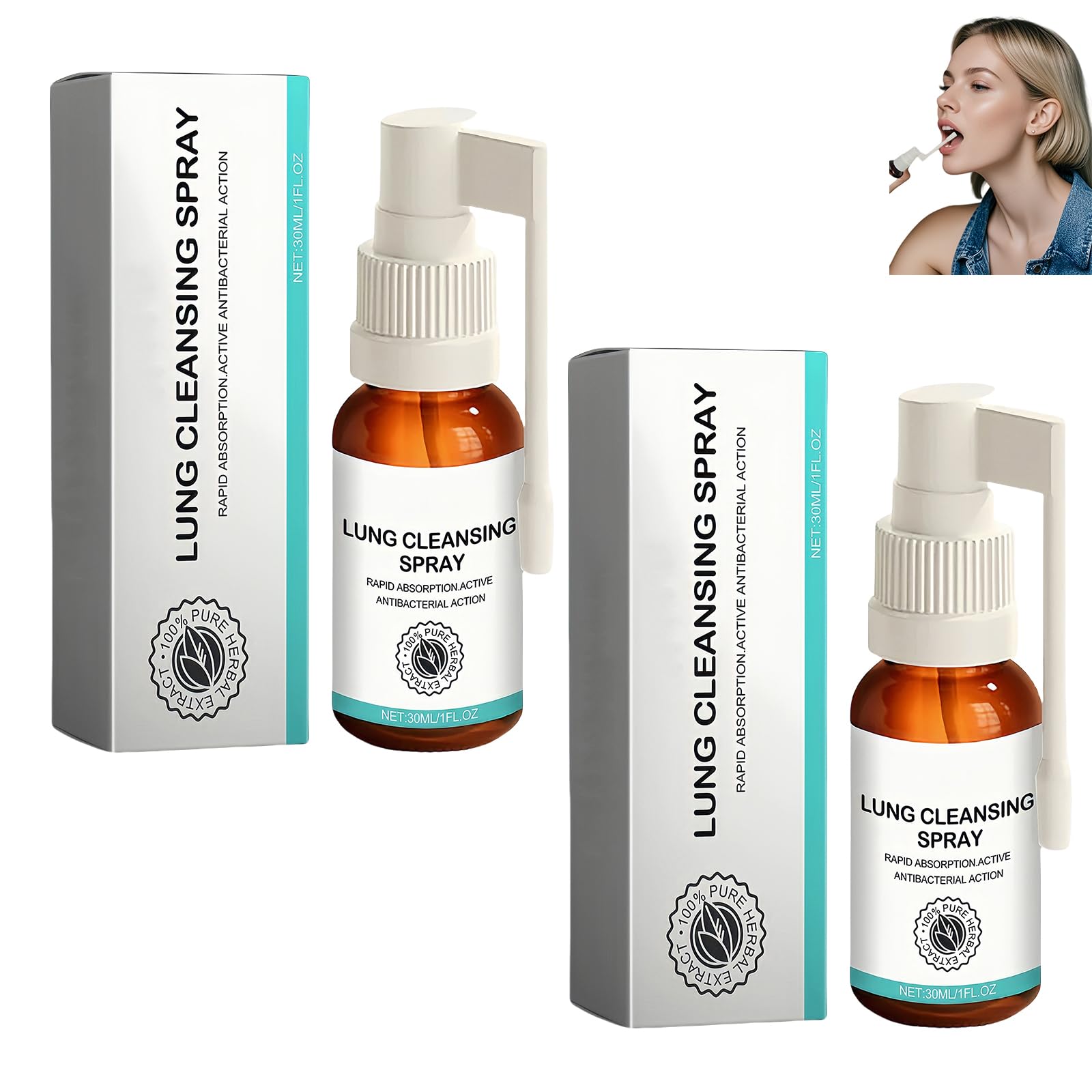 Linpel Breath Easy spray nozzle close-up for easy application.