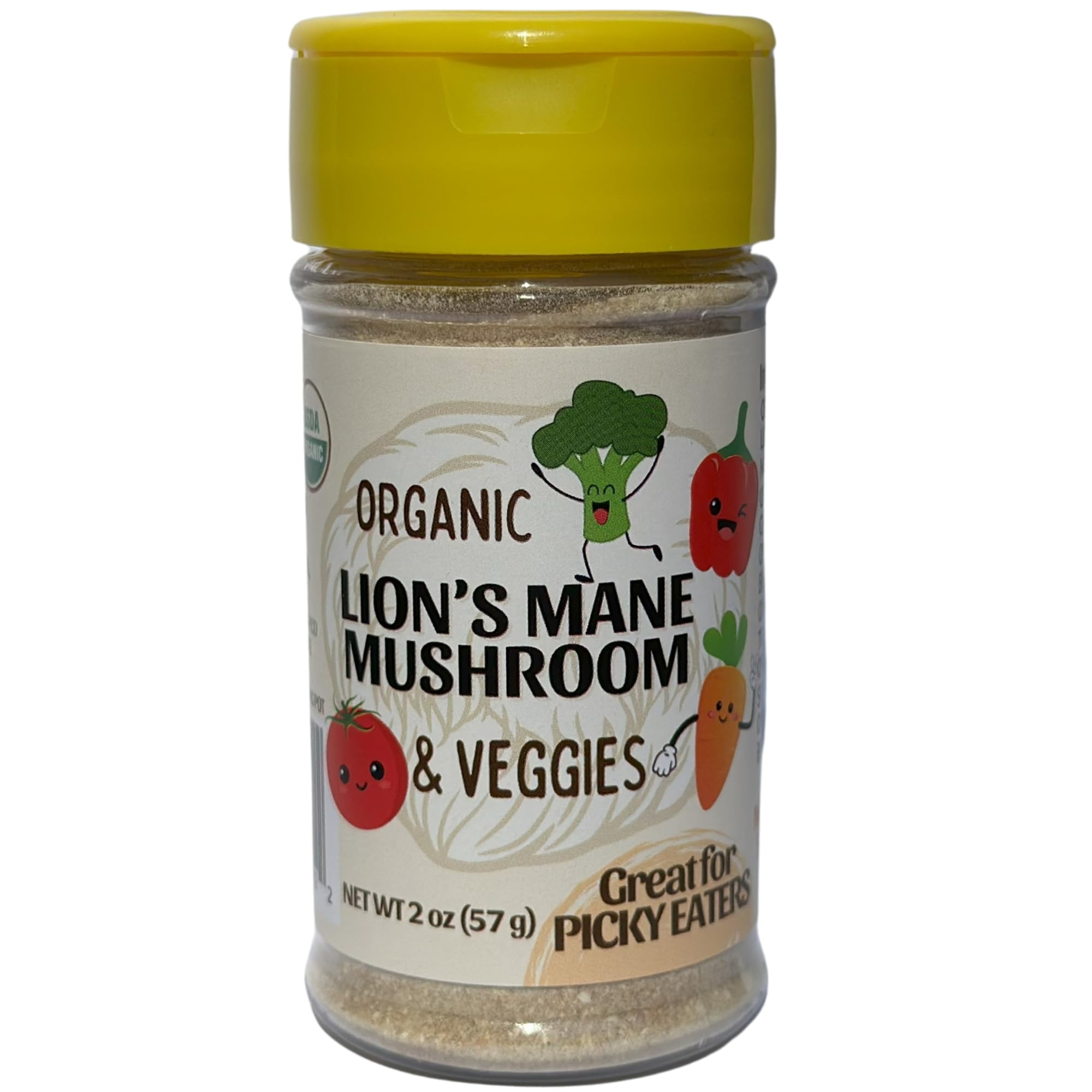 Lion's Grove Farm Lion's Mane powder bottle for easy daily use
