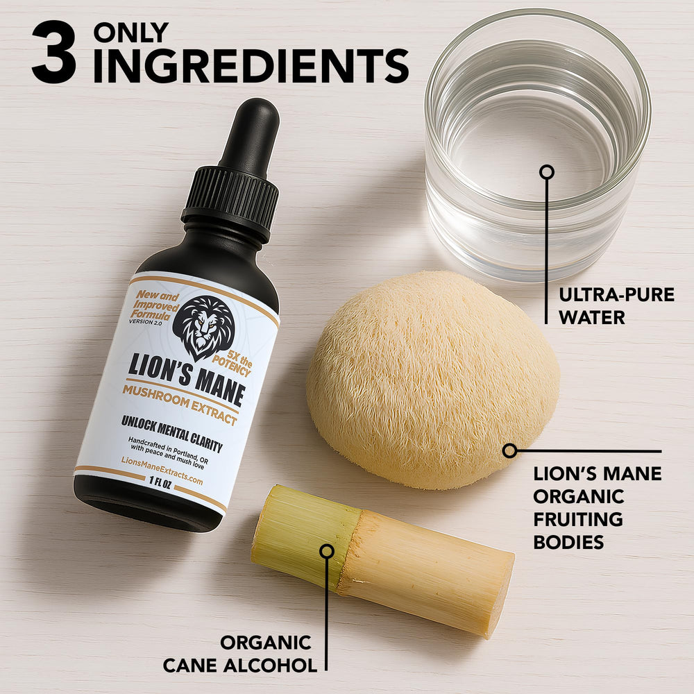 LionsManeExtracts gluten-free USA-made tincture mixable with water