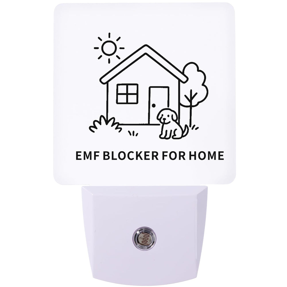 Liovsiso EMF Blocker plugged into outlet balancing energy in a living room for a calmer space.