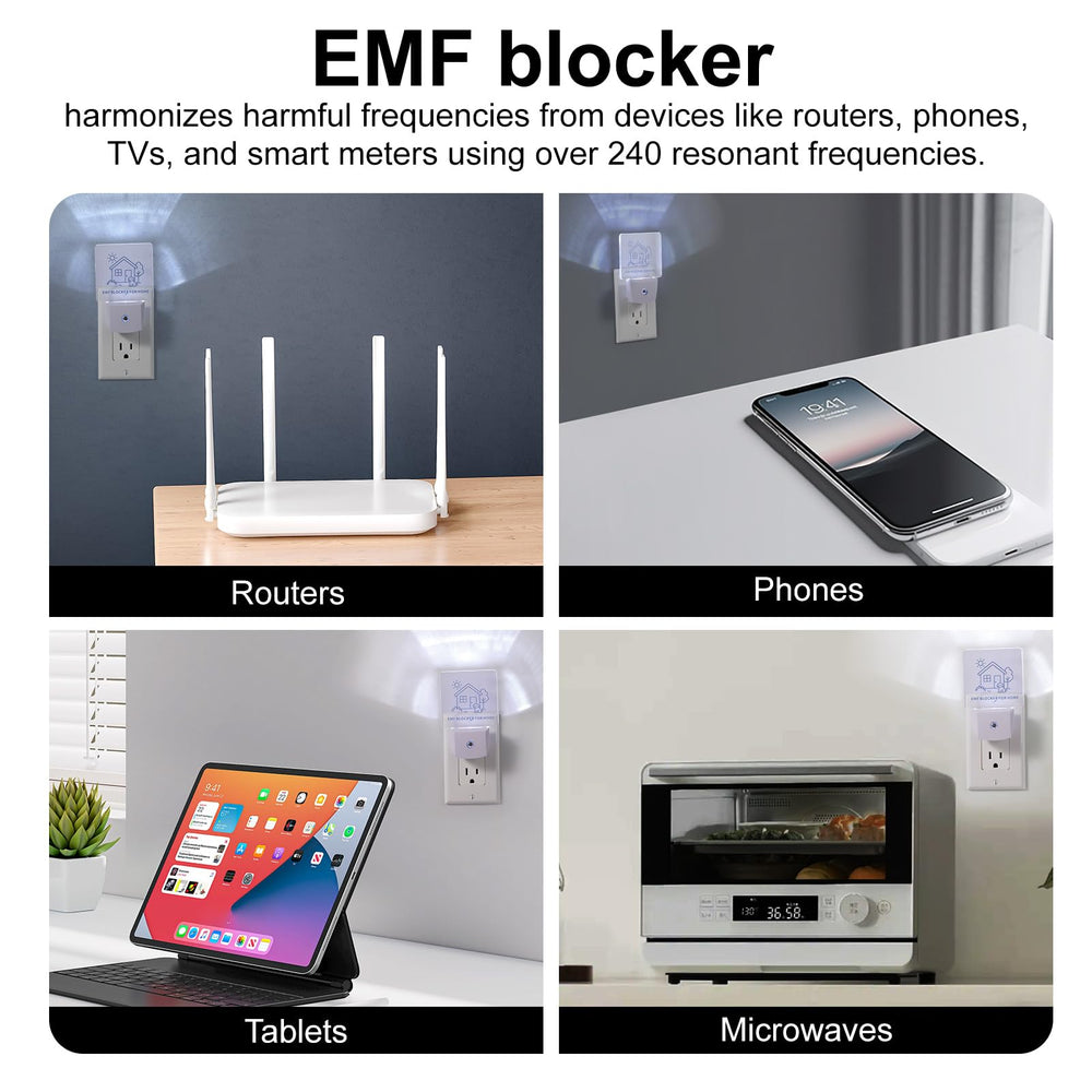 Liovsiso EMF Blocker travel-ready plug shown for worldwide use on the go.