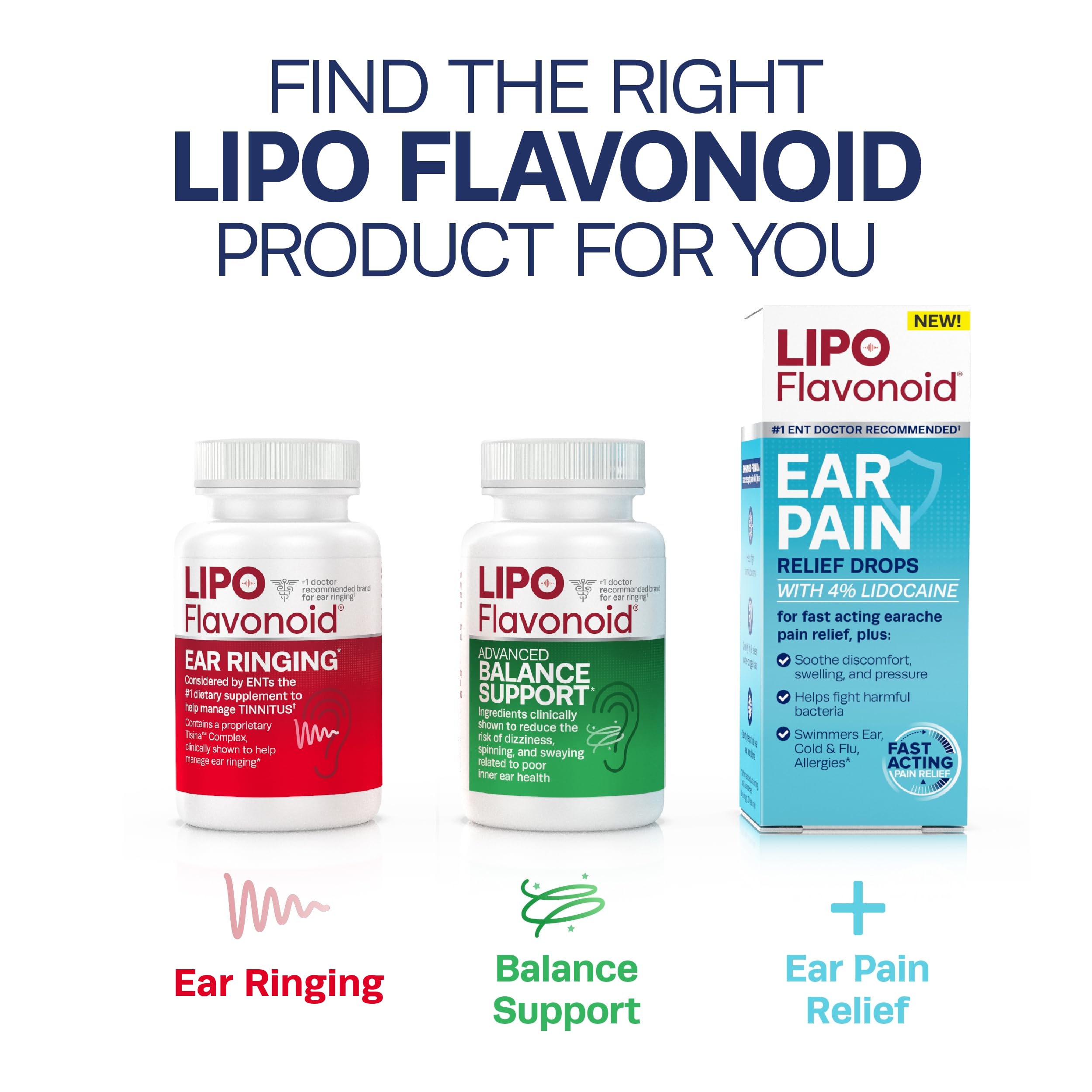 Lipo Flavonoid package display emphasizing doctor-recommended choice.