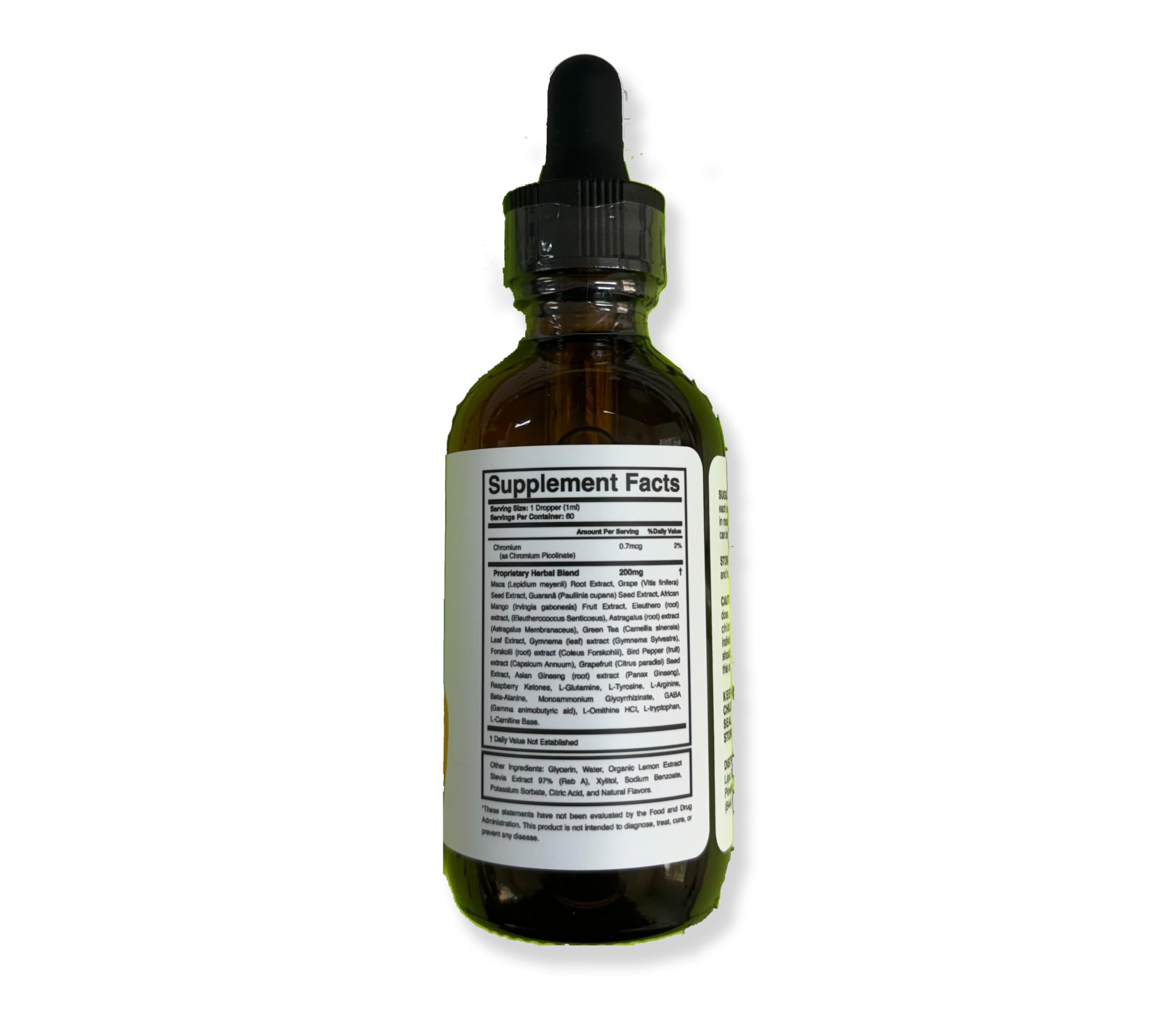 Lipo Slim Drops amber bottle protecting natural formula