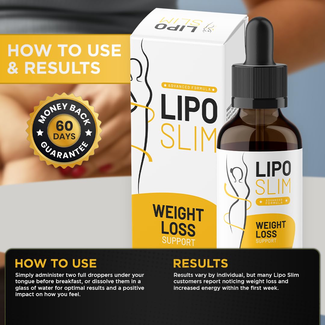 Lipo Slim Drops bottle top view highlighting compact packaging