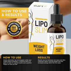 Lipo Slim Drops bottle top view highlighting compact packaging