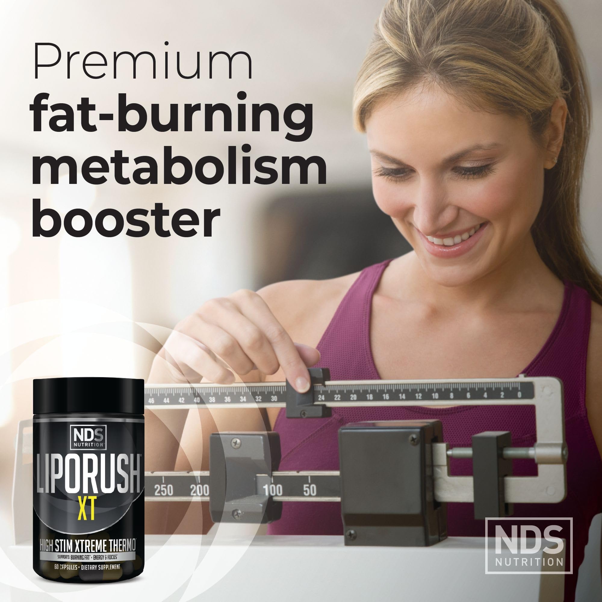 Liporush XT C3G ingredient highlight on the label emphasizes advanced thermogenic science.