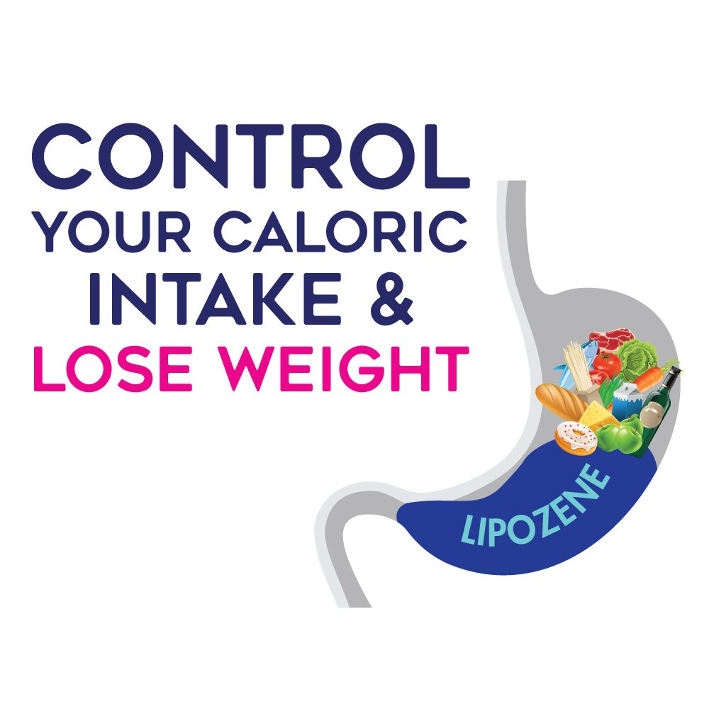 Lipozene dosing scene; take capsules before meals with water.