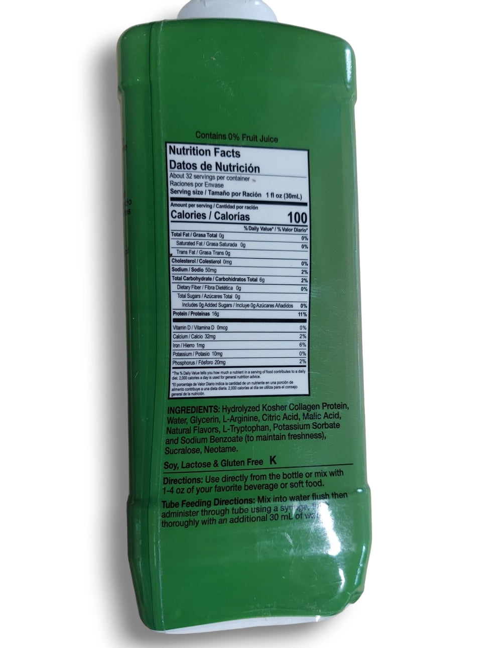 LiquaCel Watermelon label close-up highlighting sugar-free gluten-free nutrition
