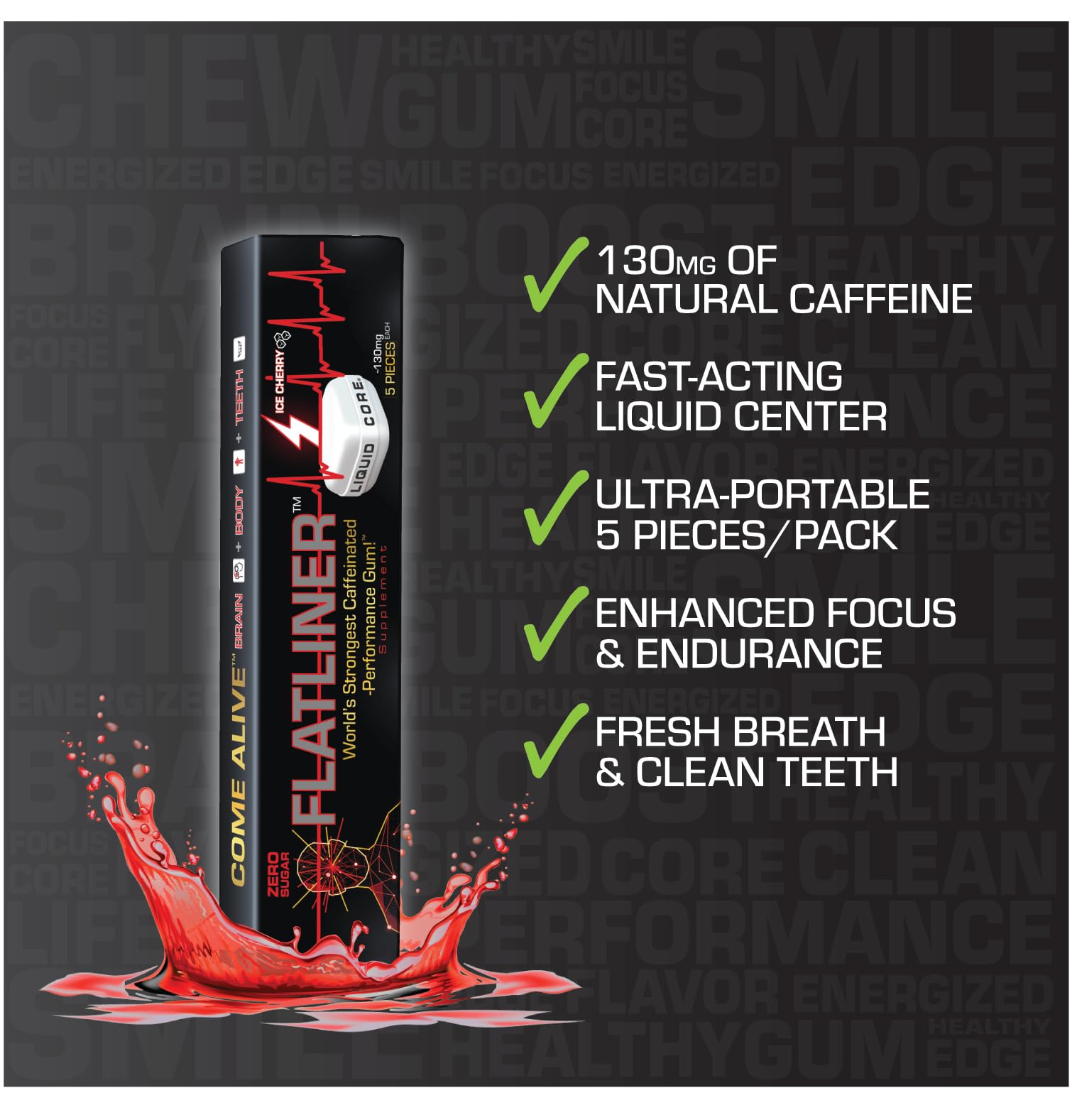 Liquid Core Flatliner Ice Cherry piece close-up reveals liquid center