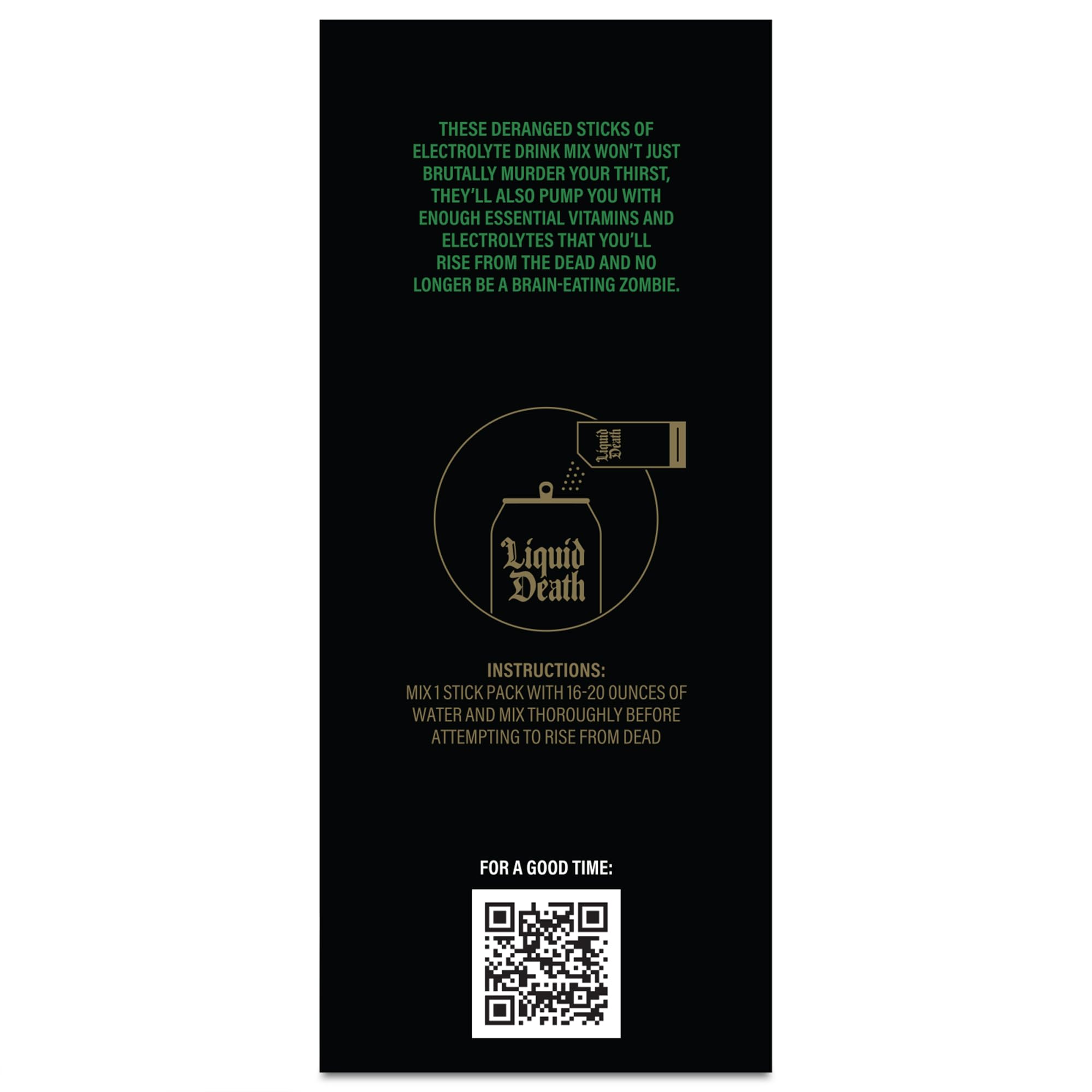 Liquid Death Severed Lime ready-to-use sticks in a box for everyday hydration.