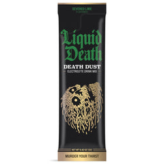 Liquid Death Severed Lime packaging highlights convenient electrolyte sticks for workouts.