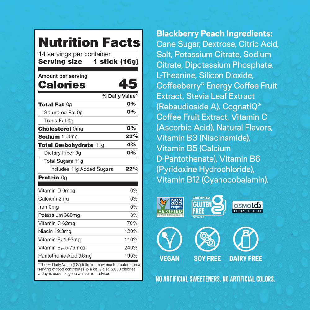 Liquid I.V. Hydration Multiplier Energy travel-ready packet in bag for quick refresh.