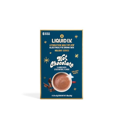 Liquid I.V. Hot Chocolate cup dissolving in hot water for a comforting warm sip