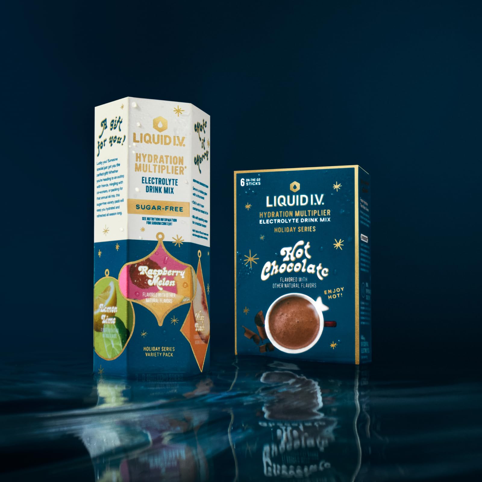 Liquid I.V. Hot Chocolate with nutty earthy flavor notes for a cozy sip