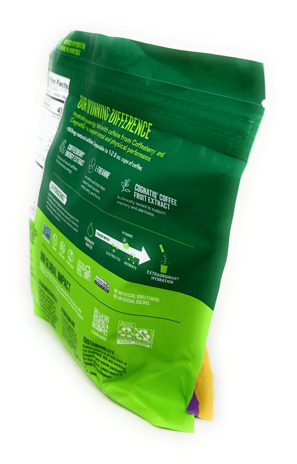 Liquid I.V. Hydration Multiplier shown with 16 oz water and ice.