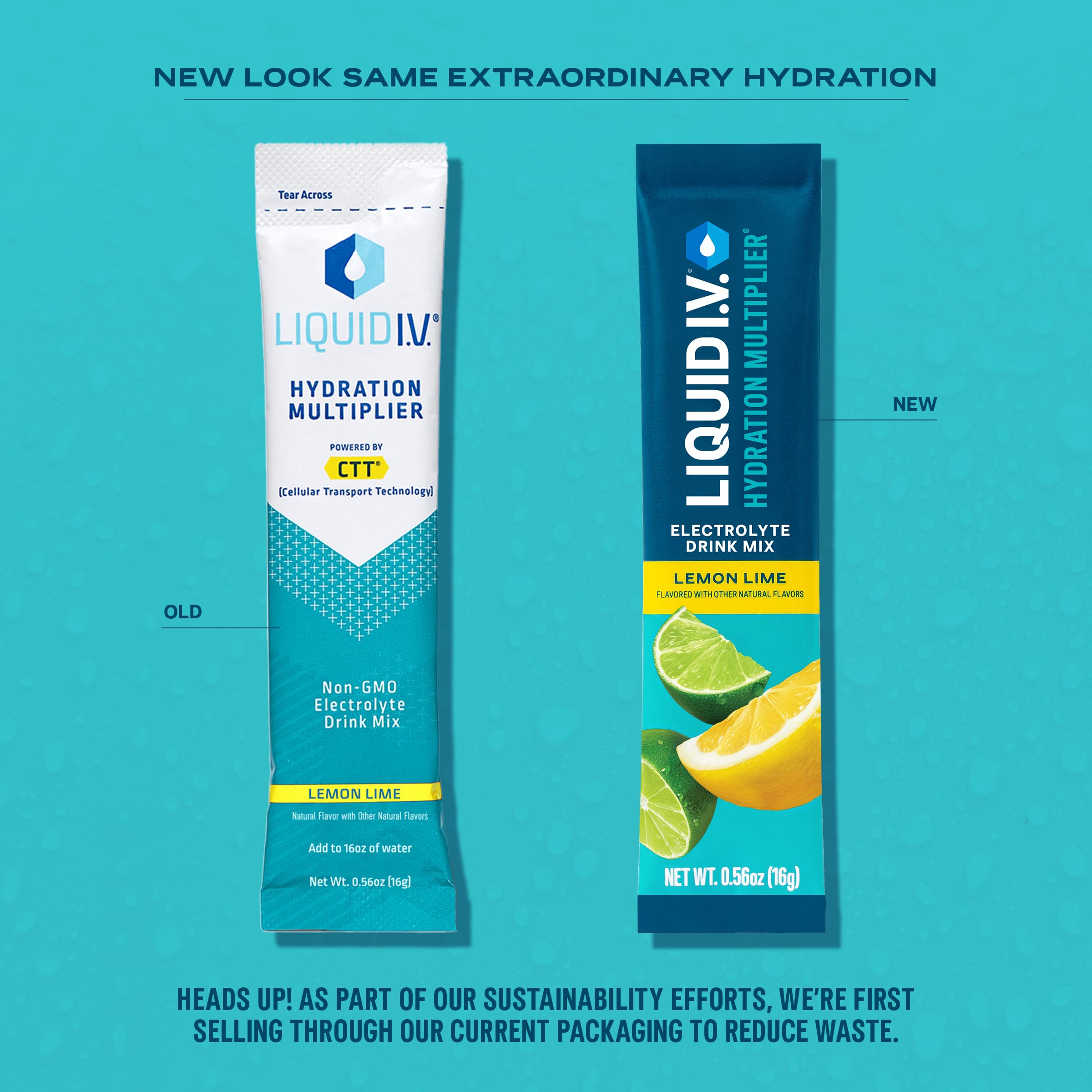 Liquid I.V. Hydration Multiplier pour into water for fast electrolyte refreshment.