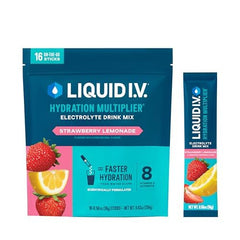 Liquid I.V. Hydration Multiplier Strawberry Lemonade pack for on-the-go hydration