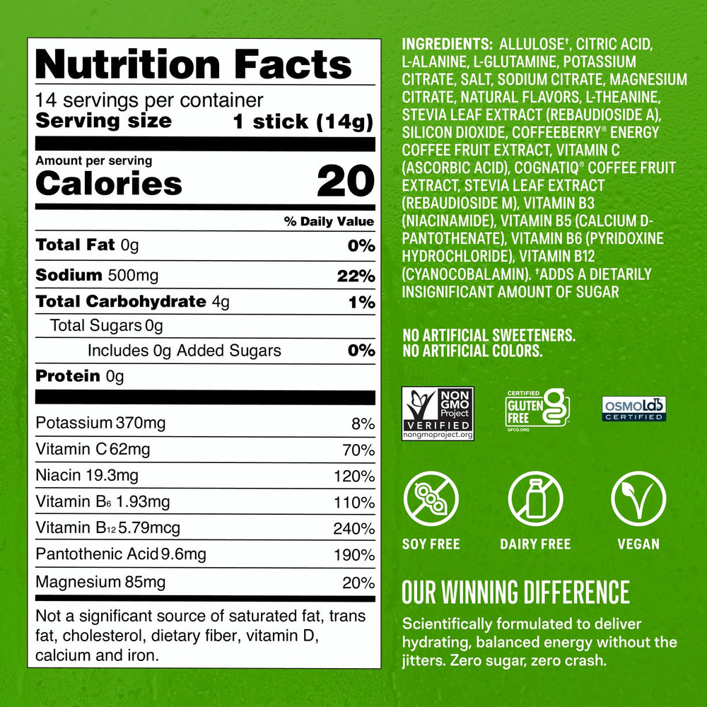 Liquid I.V. Blackberry Lemonade packaging highlighting sugar-free formula