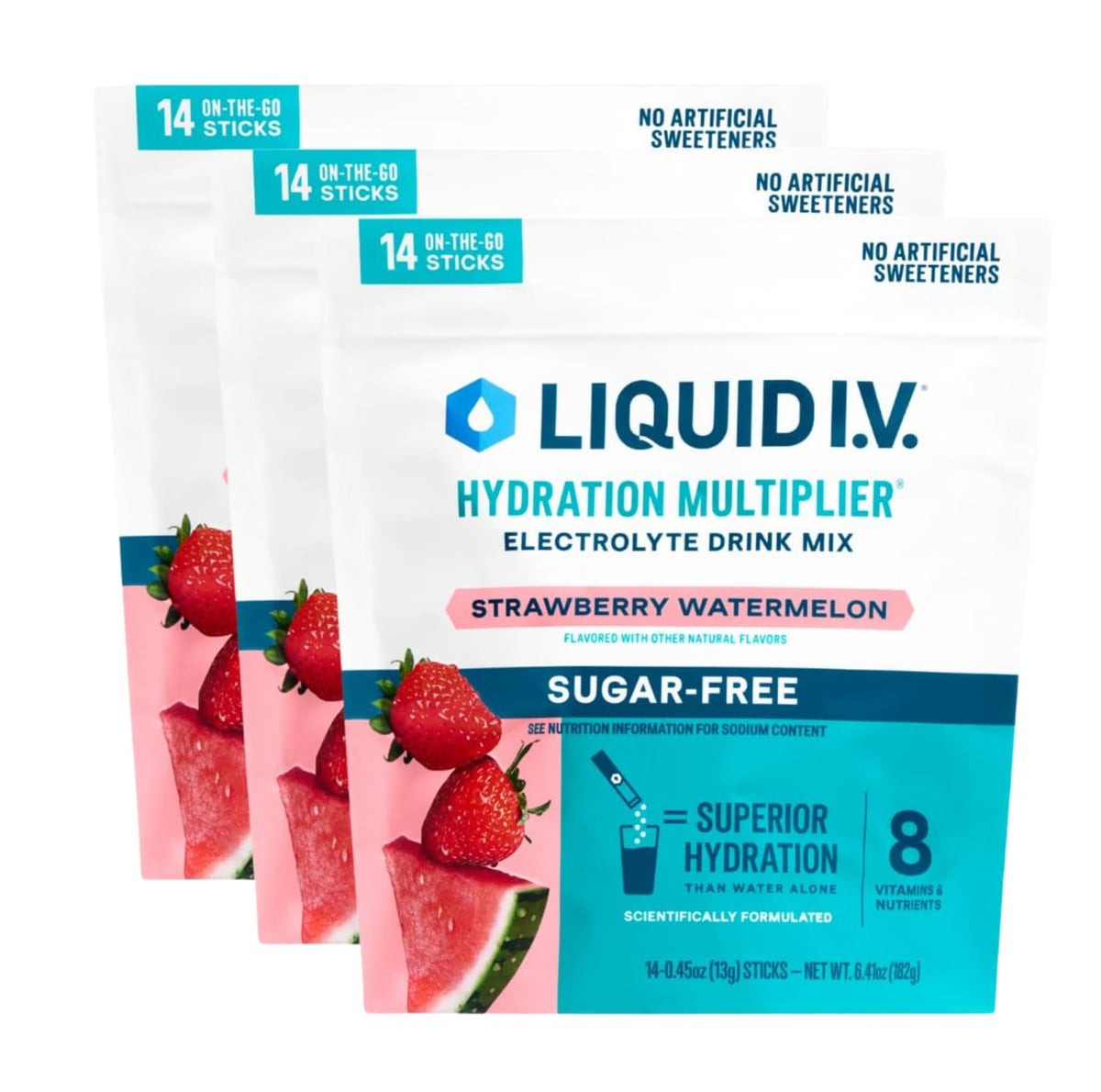 Liquid I.V. Hydration Multiplier Sugar Free packet for on-the-go hydration