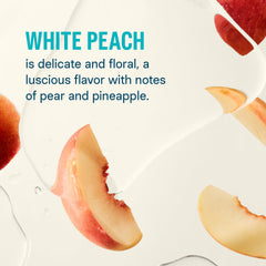 Liquid I.V. White Peach powder being poured into water for quick refreshment