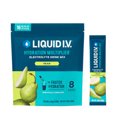 Liquid I.V. Pear Hydration Multiplier pack for on-the-go hydration with electrolytes.