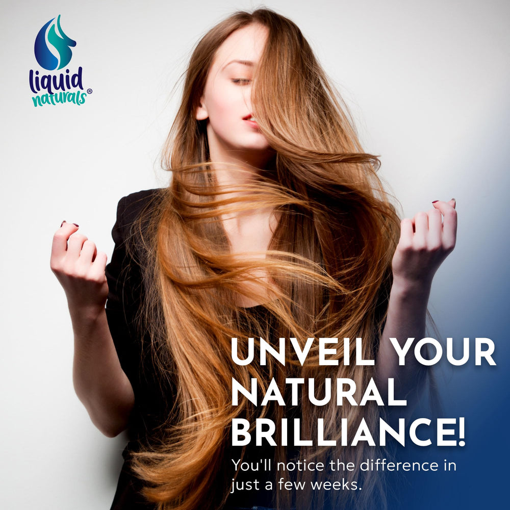 Lifestyle image suggesting potential hair and nail support from the formula.