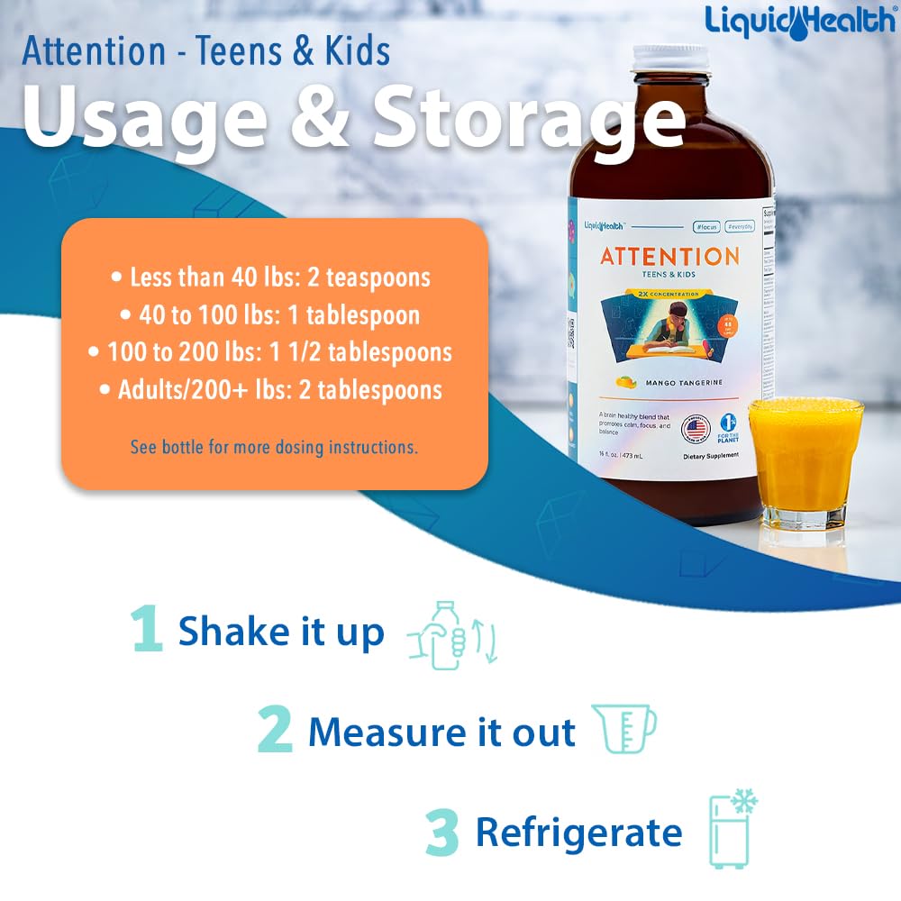 LIQUIDHEALTH Attention ingredients label emphasizes allergen-free nutrition