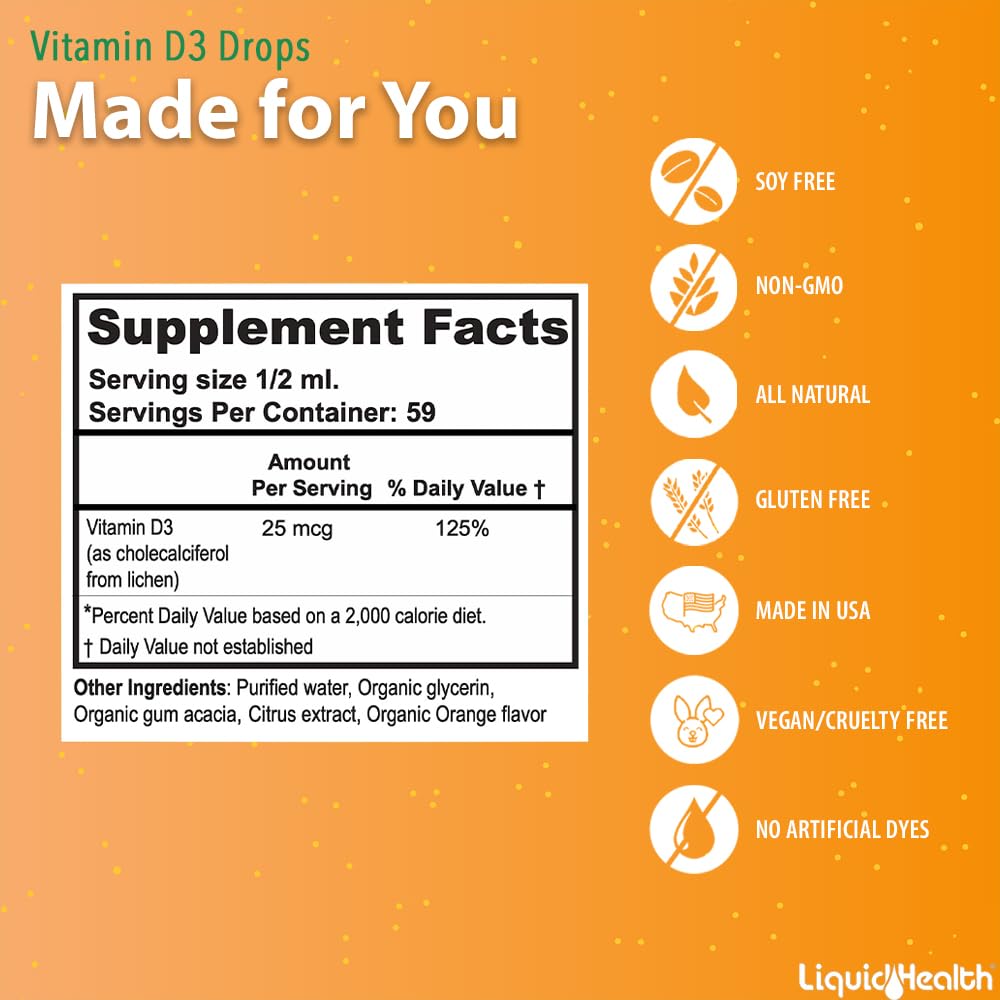 LiquidHealth organic vitamin B12 drops bottle for natural energy support