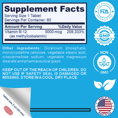 LIQUIDPACKPRO B12 bottle label detail highlights high potency methylcobalamin