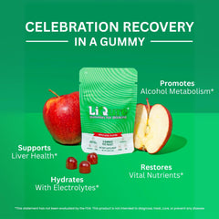 LiQure Gummies for Drinking close-up showing tasty, easy-to-take gummies