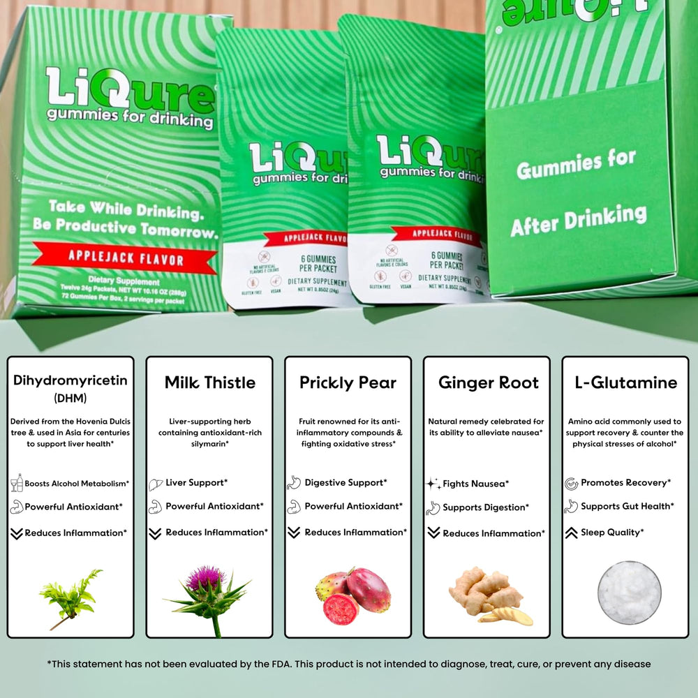 LiQure Gummies for Drinking taken mid-party to support evening energy