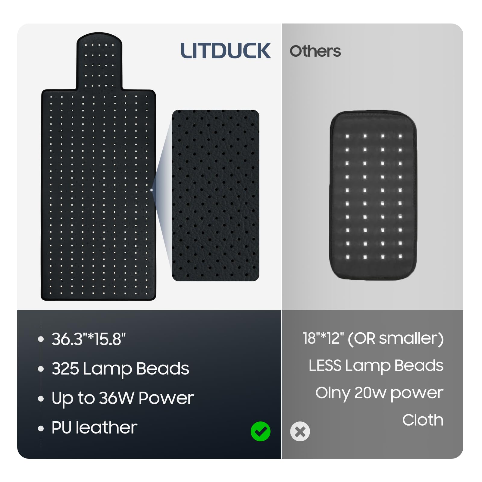 LITDUCK tecnología LED 325 en 3 en 1 para sesiones versátiles