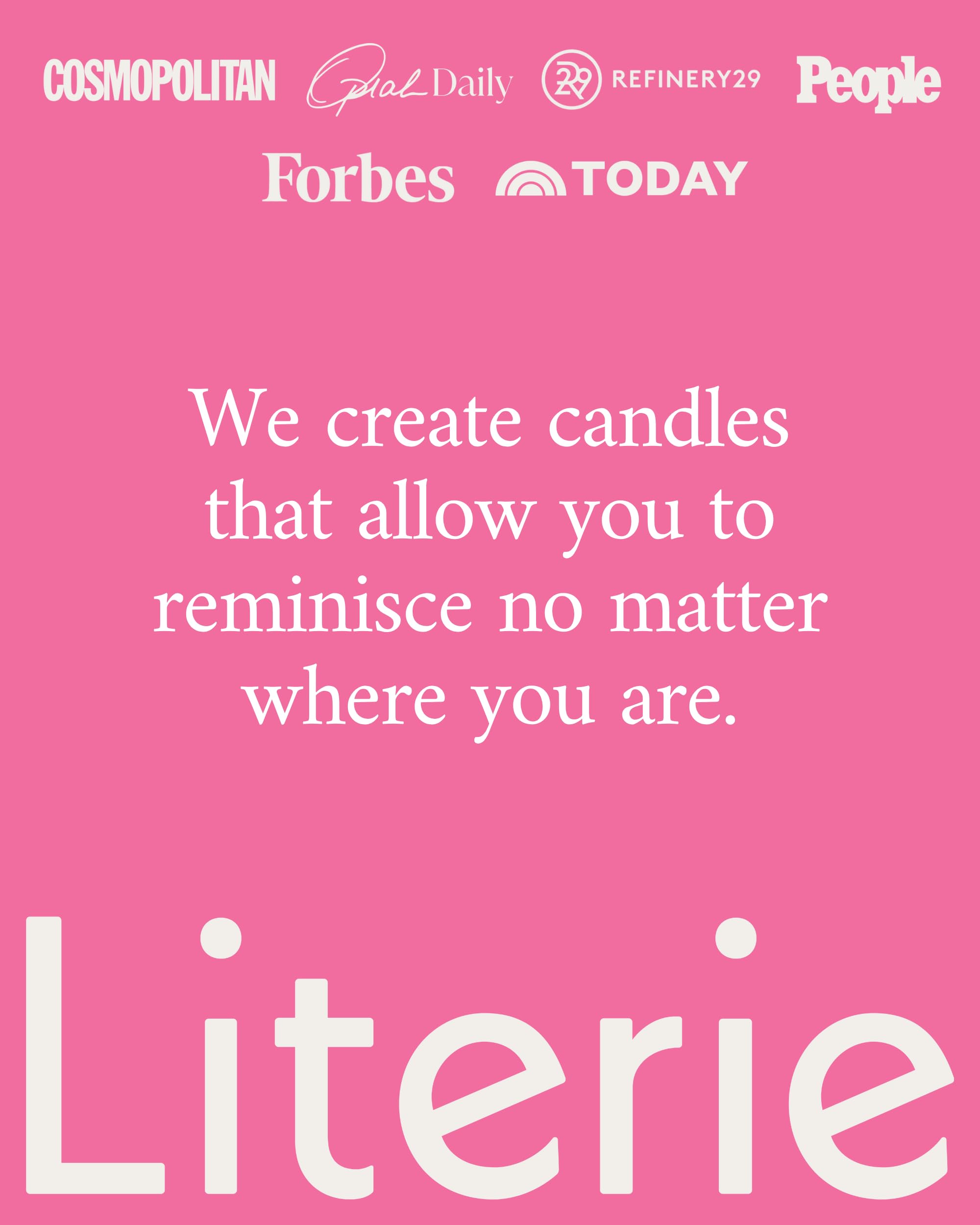 Literie 9oz candle size fits shelves and gifting occasions