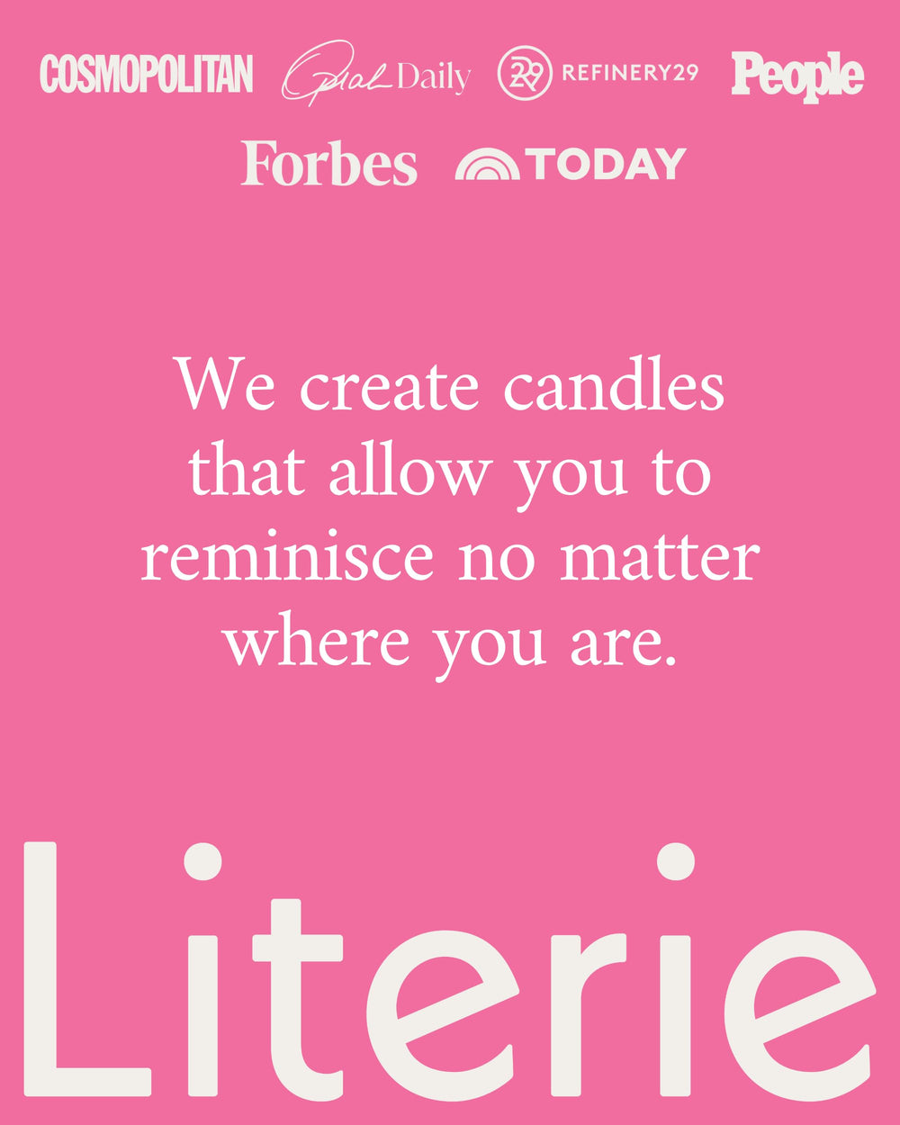Literie 9oz candle size fits shelves and gifting occasions